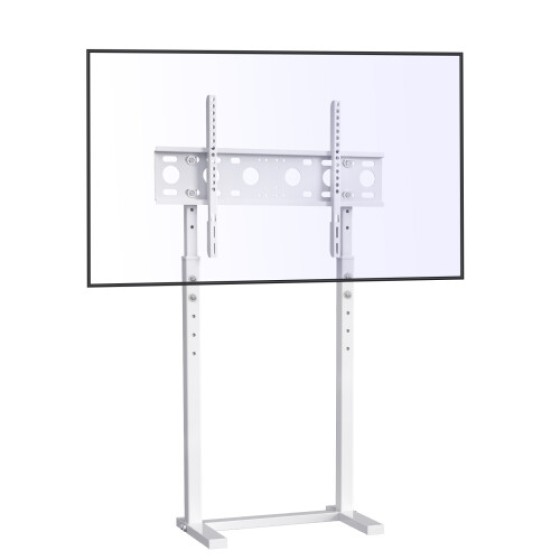 TV Floor Stand, Adjustable Height, Sturdy and Durable, Compatible with 32-65 inch TVs, White